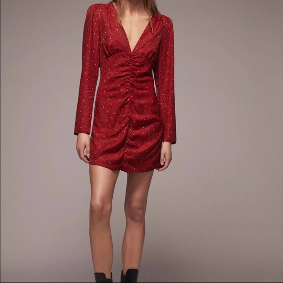 Zara red and black print dress - Picture 7 of 10